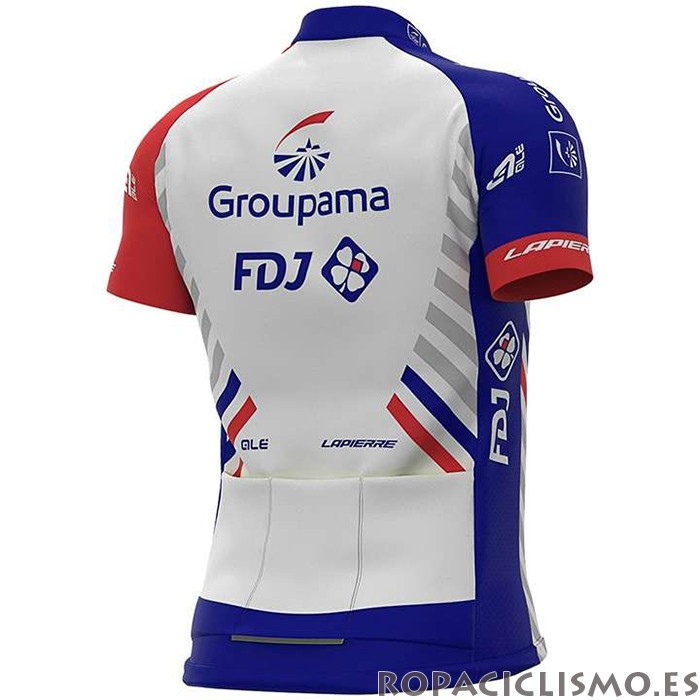2020 Maillot Groupama-FDJ Tirantes Mangas Cortas Rojo Azul